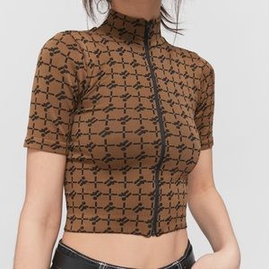 Urban Outfitters Zipped Crop Top
